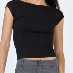 Black Princess Polly Backless Top